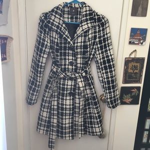 Plaid peacoat